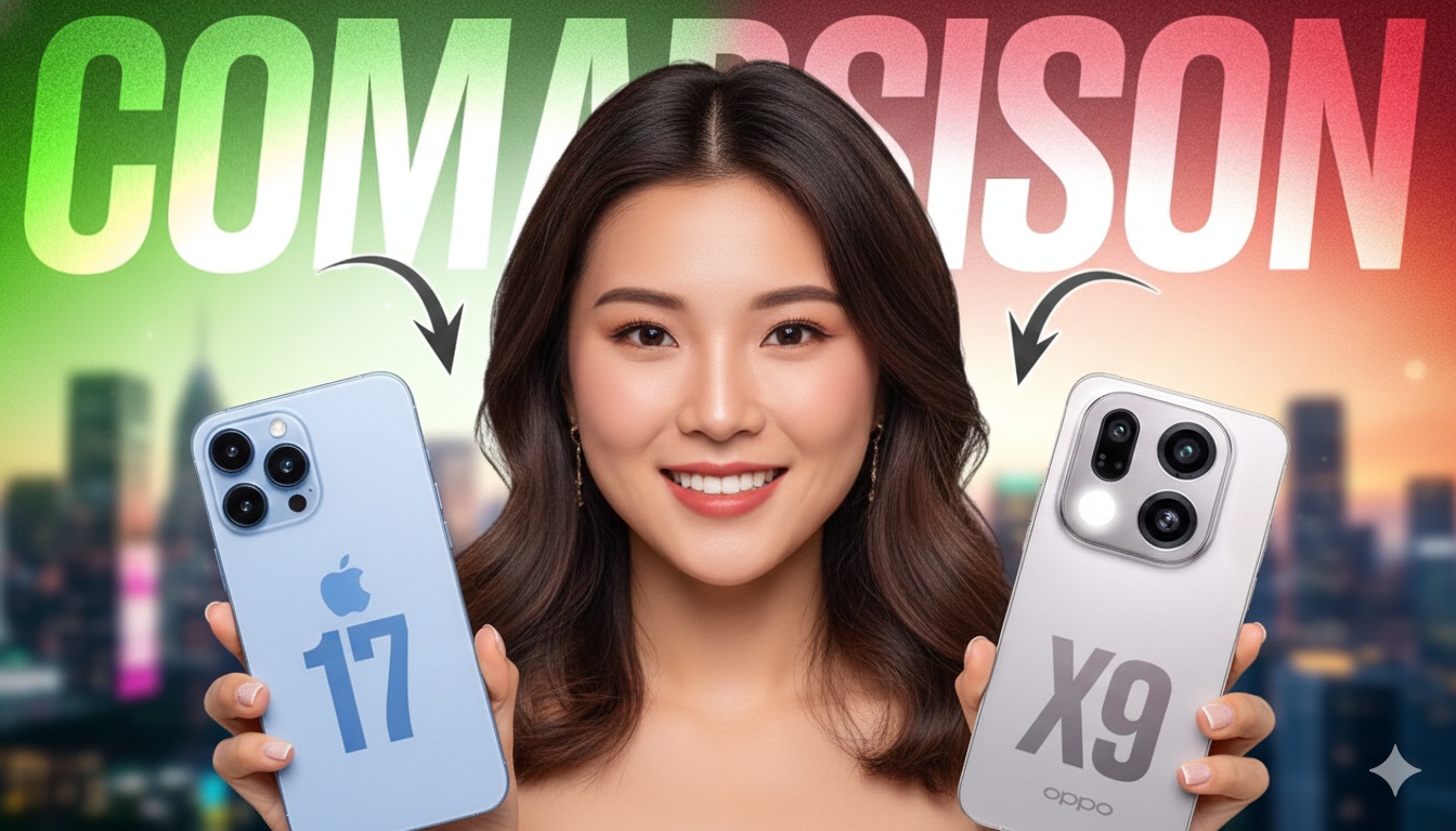 iPhone 17 vs Oppo Find X9: कीमत, कैमरा, परफॉर्मेंस में कौन बेहतर? (2025 का सबसे बड़ा फ्लैगशिप कंपेरिज़न)