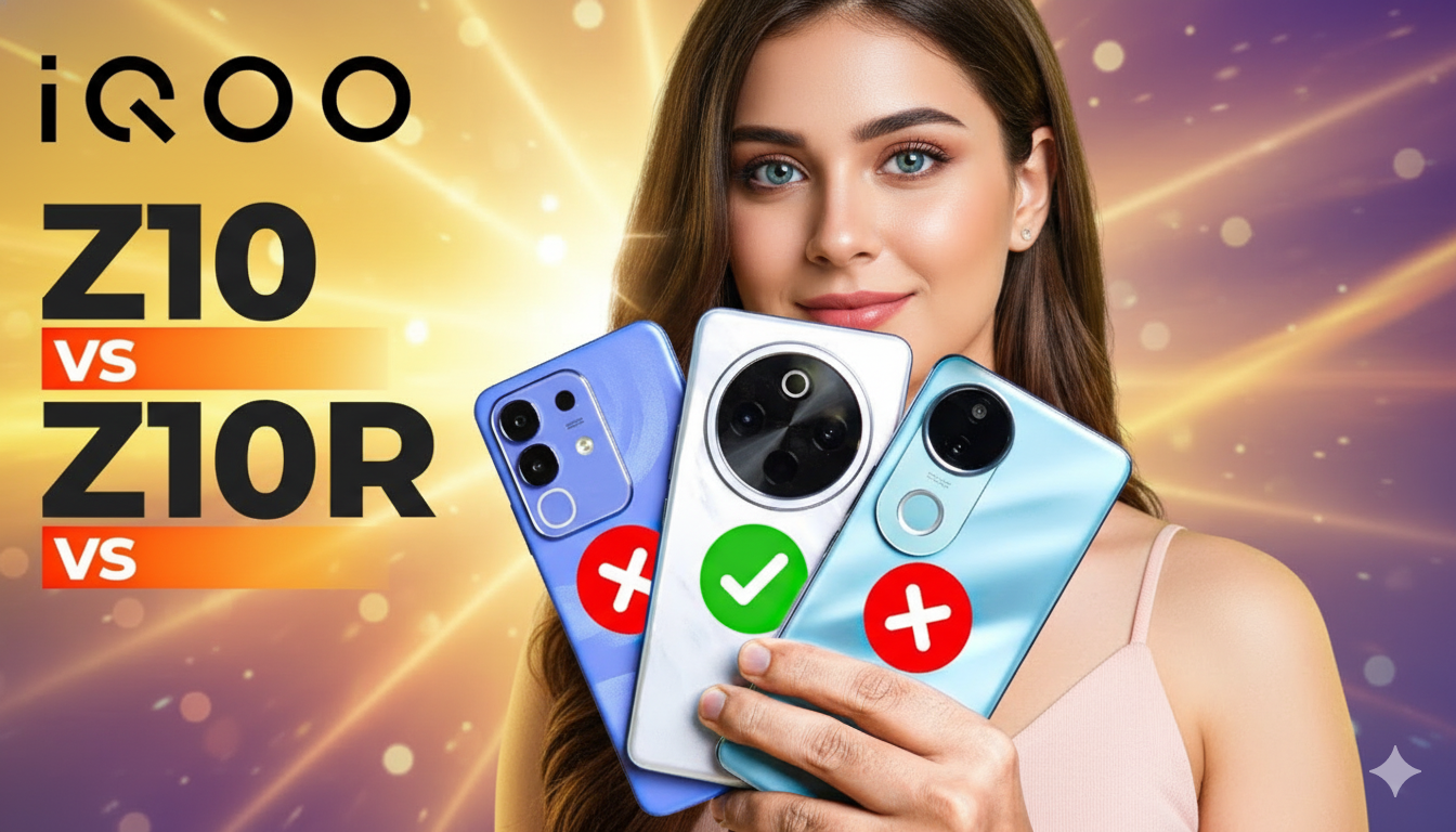 iQOO Z10, Z10X & Z10R: कौनसा फोन बेस्ट? फुल कंपेरिजन + Honest Buying Guide 2025
