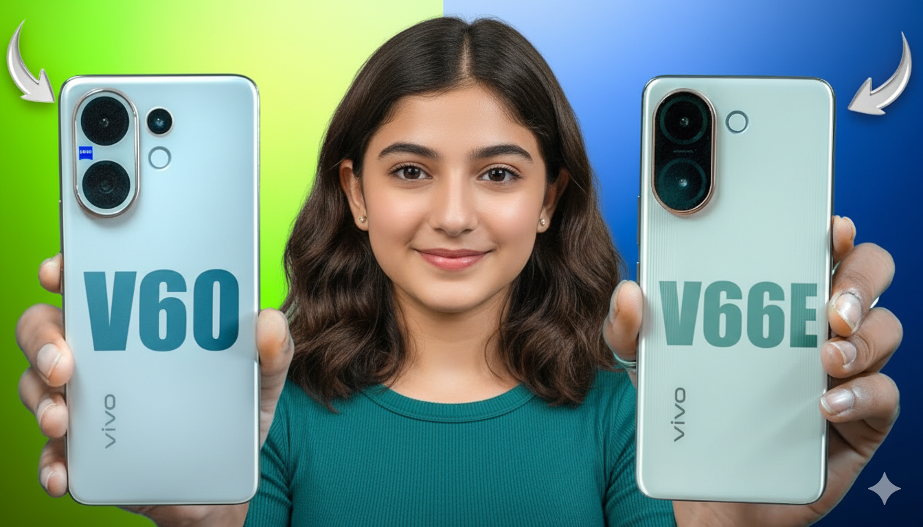 Vivo V60 बनाम V6E: 2025 की पूरी तुलना | कौन सा फोन है 7,000 रुपये ज्यादा वैल्यू?