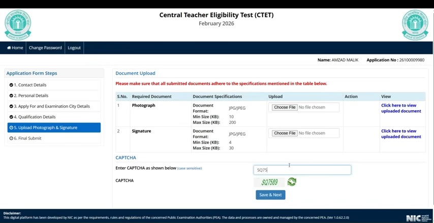 CTET Form Fill Up 2025
