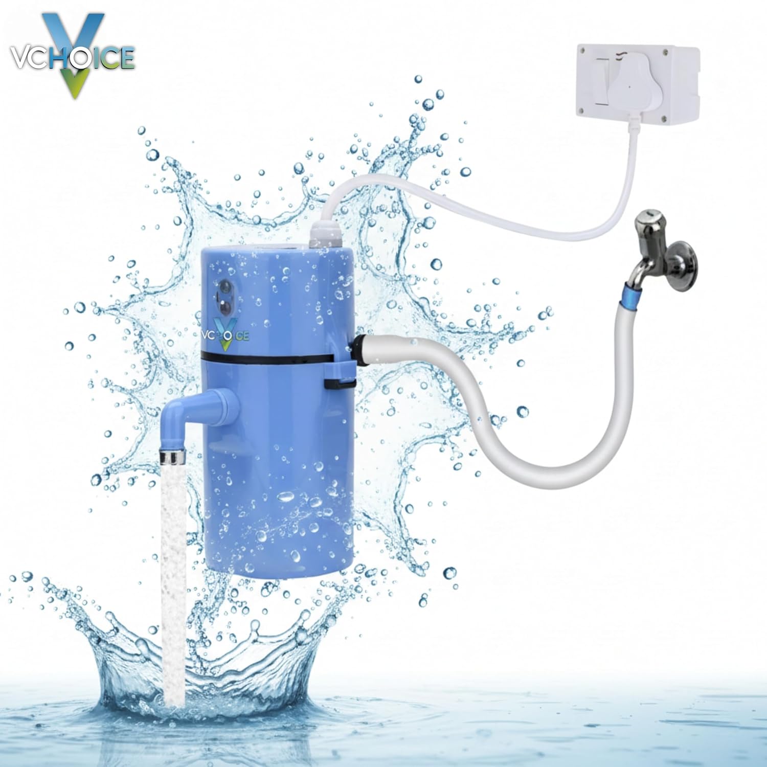VCHOICE 1L Instant Water Geyser with Tap